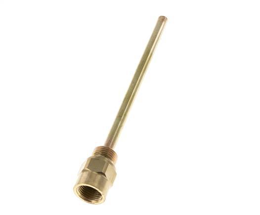 Termopozo de aleación de cobre G 1/2 pulgada para vástago de 200 mm máx. 160°C y 6 barras