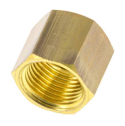 M12x1 x 8mm Brass Union nut for Compression fitting [10 Pieces]