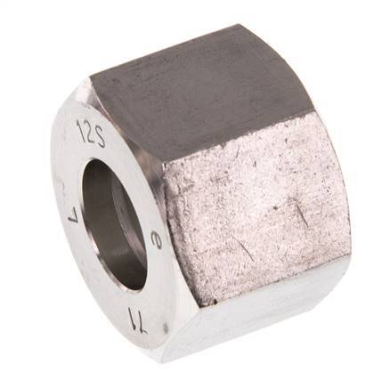 M20x1,5 x 12S Tuerca de unión de acero inoxidable para anillo de corte