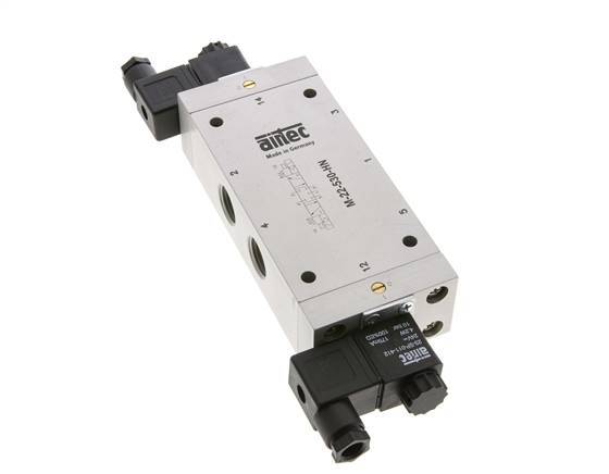 válvula solenoide de 5/3 G1/2'' de centro cerrado 24V AC 3-10bar/42-140psi Airtec