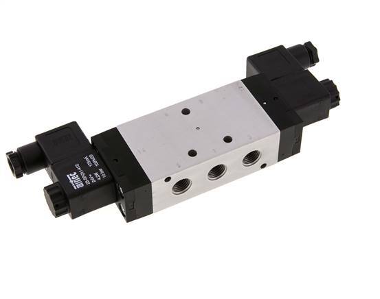 5/3 G1/4'' Pressure Center Solenoid Valve 230V AC 3-10bar/42-140psi Airtec