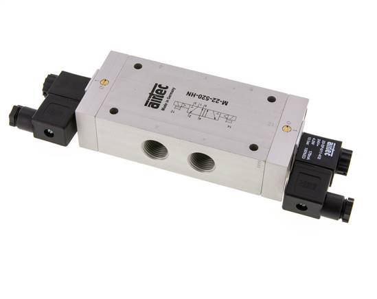válvula solenoide biestable 5/2 G1/2'' 115V AC 1-10bar/14-140psi Airtec