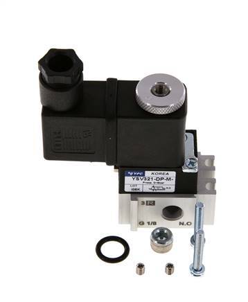 3/2 G1/8'' M5 (M5) Válvula de solenoide NO 24V AC 0-8bar/0-112psi YPC