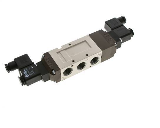 5/3 G1/2'' Válvula de solenoide de centro cerrado 24V AC 2-10bar/28-140psi YPC