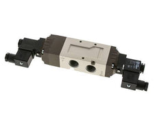 5/3 G1/2'' Válvula de solenoide de centro cerrado 24V AC 2-10bar/28-140psi YPC