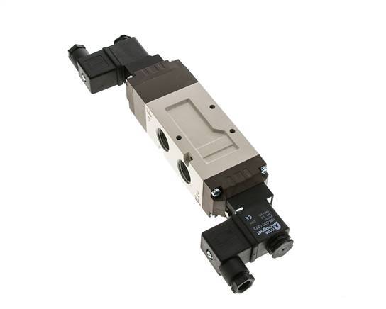 5/3 G1/2'' Válvula de solenoide de centro cerrado 24V AC 2-10bar/28-140psi YPC