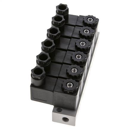 6x3/2 G1/8'' NC Solenoid Valve 24V DC -0.95-10bar/-13.2-140psi Airtec