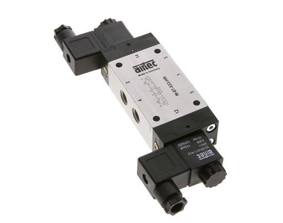 válvula solenoide central de escape 5/3 G1/4'' 12V DC 3-8bar/42-112psi Airtec