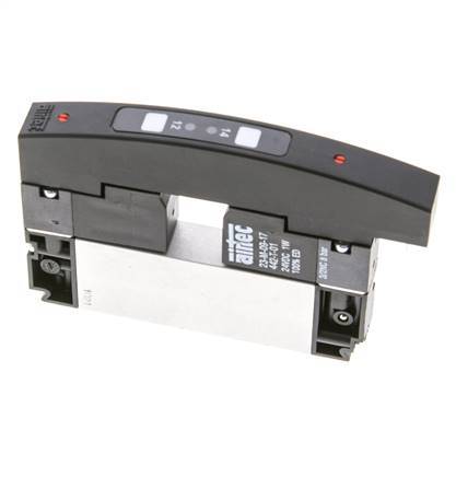 válvula solenoide de escape central de brida 5/3 para terminales 24V DC 3-8bar/42-112psi Airtec