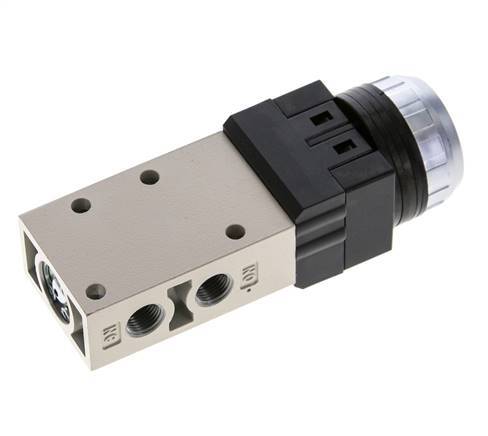 3/2 G1/8'' Válvula de botón rojo 0-8bar/0-112psi YPC