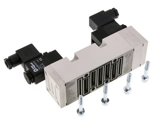 5/3 ISO 5599-2 Pressure Center Solenoid Valve 12V DC 2-10bar/28-140psi YPC