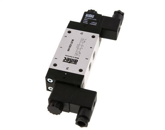 válvula solenoide de 5/3 G1/4'' de centro cerrado 12V DC 3-8bar/42-112psi Airtec