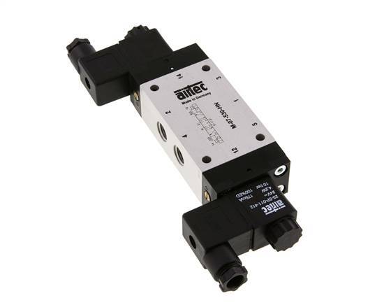 válvula solenoide de 5/3 G1/4'' de centro cerrado 12V DC 3-8bar/42-112psi Airtec