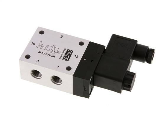 3/2 G1/4'' NO Solenoid Valve 24V DC 2.5-10bar/35.0-140psi Airtec