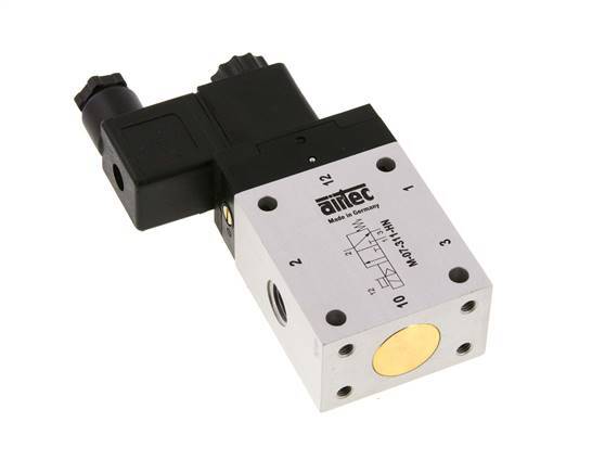 3/2 G1/4'' NO Solenoid Valve 24V DC 2.5-10bar/35.0-140psi Airtec