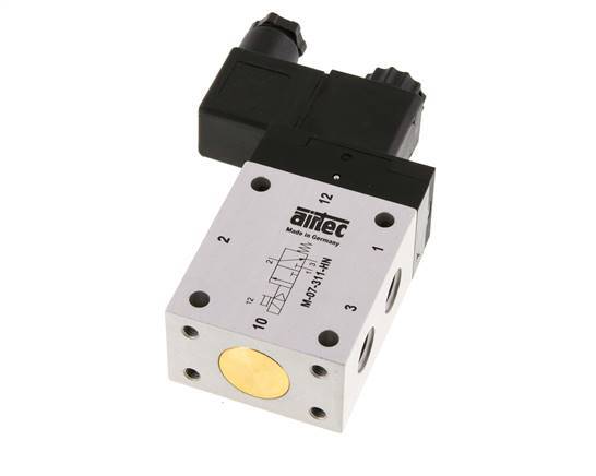 3/2 G1/4'' NO Solenoid Valve 24V DC 2.5-10bar/35.0-140psi Airtec