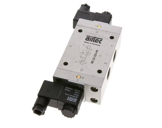 3/2 G1/2'' (G1/8'') Bistable Solenoid Valve External Pilot 24V AC 0-10bar/0-140psi Airtec