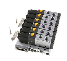 G1/4'' 6x Terminal de válvulas neumáticas 24V DC 1.5-8bar/21.0-112psi Multipolar E.MC