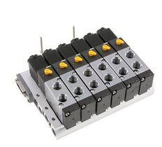 G1/4'' 6x Terminal de válvulas neumáticas 24V DC 1.5-8bar/21.0-112psi Multipolar E.MC