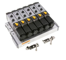 G1/4'' 6x Terminal de válvulas neumáticas 24V DC 1.5-8bar/21.0-112psi Multipolar E.MC