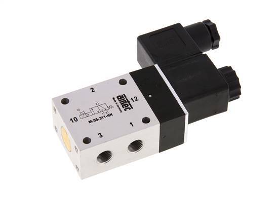 3/2 G1/8'' NO Solenoid Valve 12V DC 3-10bar/42-140psi Airtec