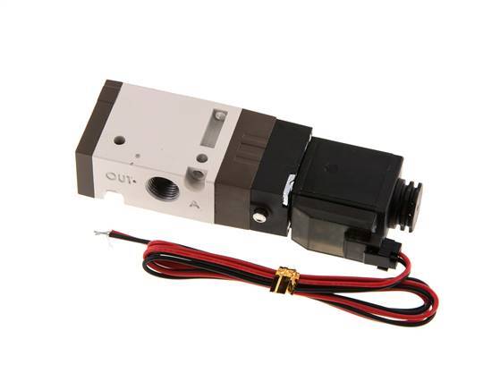 válvula de solenoide 3/2 G1/8'' NO 24V DC 1.5-10bar/21.0-140psi Enchufe de 2 pines YPC