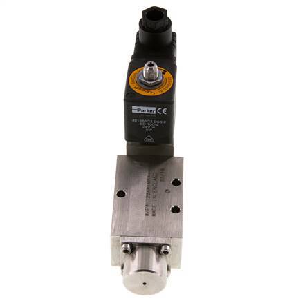 5/2 G1/4'' (G1/8'') Solenoid Valve Stainless Steel 24V DC 3-12bar/42-168psi