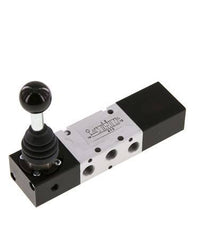 5/3 G1/8'' Pressure Center Hand Lever Valve -0.95-10bar/-13.2-140psi