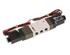 5/3 G1/8'' Pressure Center Solenoid Valve 24V DC 2-10bar/28-140psi 2-pin Plug YPC