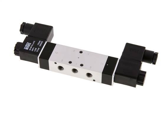 5/3 G1/8'' Pressure Center Solenoid Valve 230V AC 3-10bar/42-140psi Airtec