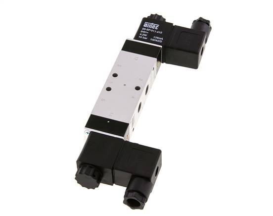 5/3 G1/8'' Pressure Center Solenoid Valve 230V AC 3-10bar/42-140psi Airtec