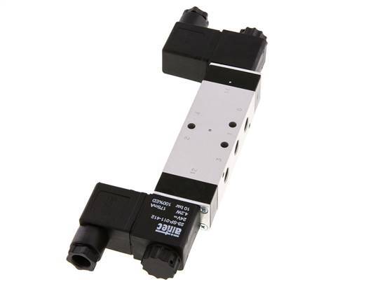 5/3 G1/8'' Pressure Center Solenoid Valve 230V AC 3-10bar/42-140psi Airtec