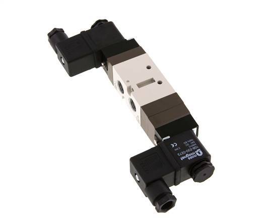 5/3 G1/4'' (G1/8'') Válvula de solenoide central de escape 115V AC 2-10bar/28-140psi YPC