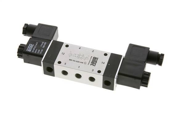 válvula de solenoide biestable 5/2 G1/8'' Piloto externo 24V DC 0-10bar/0-140psi Airtec