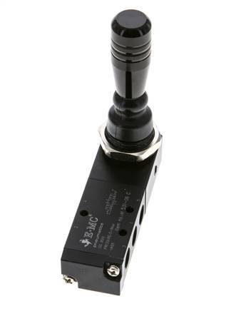 5/3 G1/8'' Válvula de palanca manual cerrada al centro 0-8bar/0-112psi E.MC
