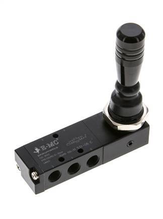 5/3 G1/8'' Válvula de palanca manual cerrada al centro 0-8bar/0-112psi E.MC