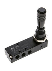 5/3 G1/8'' Válvula de palanca manual cerrada al centro 0-8bar/0-112psi E.MC