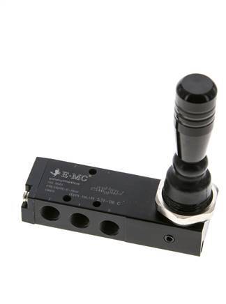 5/3 G1/8'' Válvula de palanca manual cerrada al centro 0-8bar/0-112psi E.MC