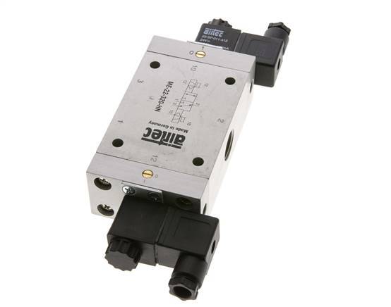 3/2 G1/2'' (G1/8'') Bistable Solenoid Valve External Pilot 12V DC 0-10bar/0-140psi Airtec