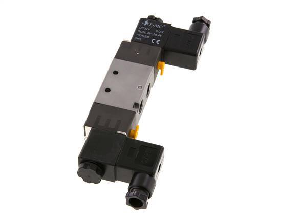 5/2 G1/4'' (G1/8'') Válvula solenoide biestable 12V DC 1.5-8bar/21.0-112psi E.MC