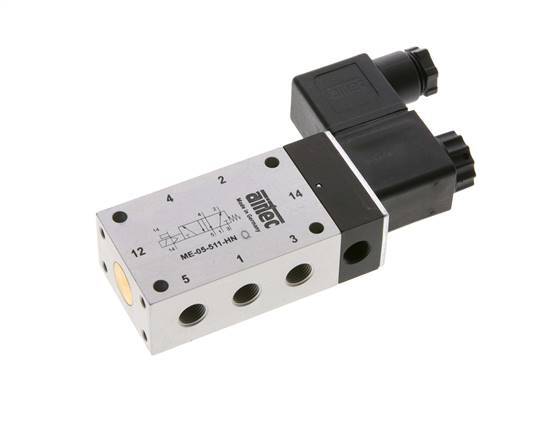 5/2 G1/8'' Solenoid Valve External Pilot 24V DC -0.95-10bar/-13.2-140psi Airtec