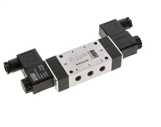 5/3 G1/8'' Exhaust Center Solenoid Valve 230V AC 3-8bar/42-112psi Airtec