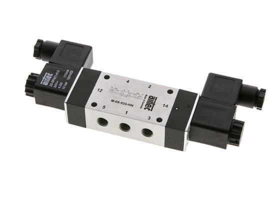 5/3 G1/8'' Exhaust Center Solenoid Valve 230V AC 3-8bar/42-112psi Airtec