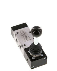 5/3 G1/8'' Detentor de válvula de palanca manual de presión -0,95-10bar/-13,2-140psi