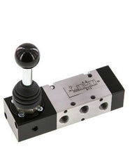 5/3 G1/8'' Detentor de válvula de palanca manual de presión -0,95-10bar/-13,2-140psi