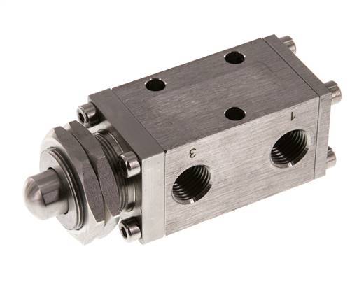 válvula de vástago universal 3/2 G1/4'' Acero inoxidable -0,95-12bar/-13,2-168psi