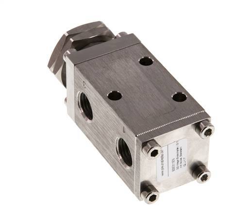 válvula de vástago universal 3/2 G1/4'' Acero inoxidable -0,95-12bar/-13,2-168psi