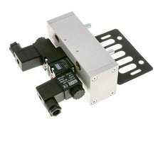5/3 ISO 5599-3 Válvula solenoide de centro cerrado 48V DC 3-10bar/42-140psi Airtec