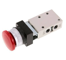 válvula de botón de palma 3/2 G1/8'' Rojo 0-8bar/0-112psi YPC