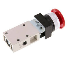 válvula de botón de palma 3/2 G1/8'' Rojo 0-8bar/0-112psi YPC